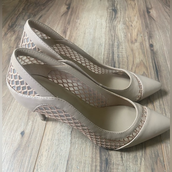 Taupe Marc Fisher Leather Pumps - Picture 2 of 5